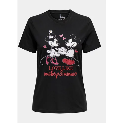 Only Majica Mickey 15317991 Črna Regular Fit
