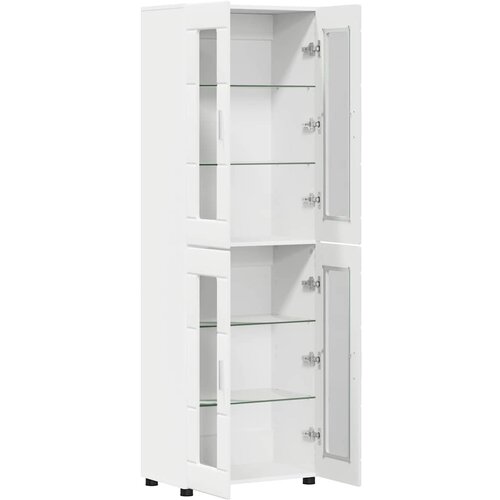  Highboard FLORIN Bijelo 60 x 35 x 182 cm Konstruirano drvo Slike