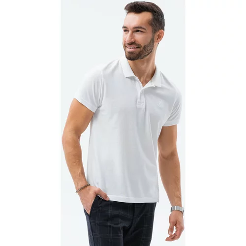 Ombre Majice & Polo majice Moška polo majica (S1374WHITE) pisana