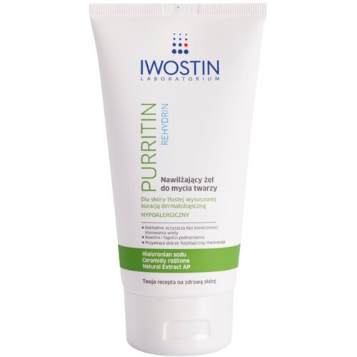 Iwostin Purritin Rehydrin vlažilni gel za umivanje za izsušeno in razdraženo kožo zaradi zdravljenja aken 150 ml Cene