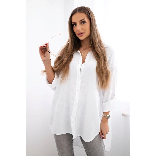 Kesi Włoski Cotton muslin shirt white Cijene