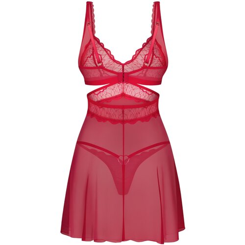Obsessive Cupide Desir Babydoll &amp;amp; Thong Red S/M Slike