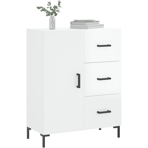  Komoda sjajna bijela 69,5x34x90 cm od konstruiranog drva Slike