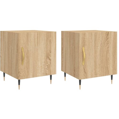 Maison Chic Dvo delni komplet Nočne omarice - Nočne mize sonoma hrast 40x40x50 cm inženirski les, (21690489) Cene