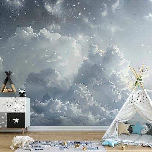  Foto tapeta - Astral Calm: Stars Scattered Over Delicate Clouds 400x280 Cijene