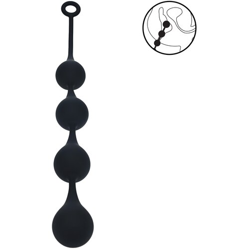 Levelz Silicone Waterdrop Anal Balls XL 50mm Black Slike