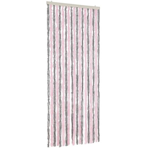 vidaXL Zavesa proti mrčesu srebrno siva in roza 56x185 cm &scaron;enilja, (21244804) Cene