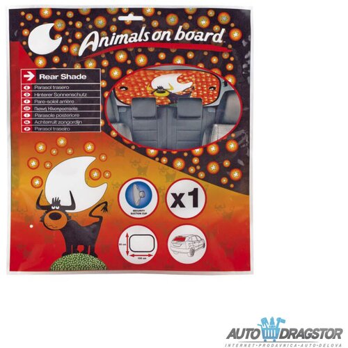 Sumex zaštita od sunca za zadnje staklo "animals on board" 100 x 50 cm bik 2KOM AOB150T Cene