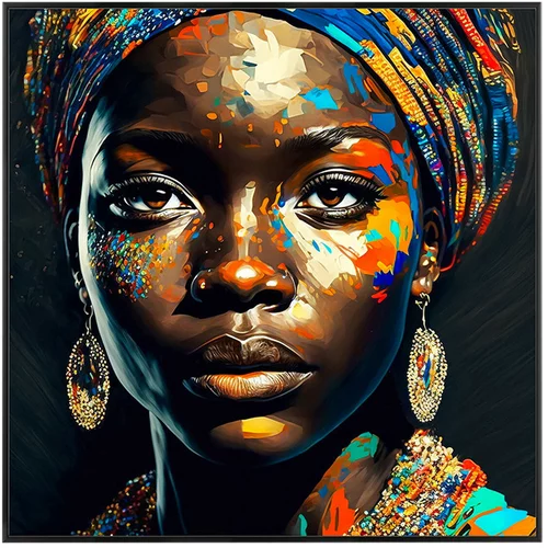 Signes Grimalt Slike, platna Afriška Ženska Slika Kostanjeva
