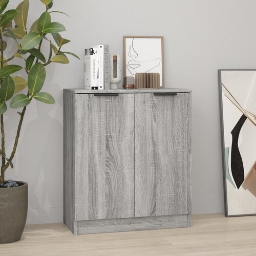VidaXL Komoda siva sonoma 60x30x70 cm konstruiran les Slike