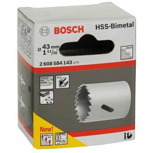 Bosch testera za otvore hss-bimetal za standardne adaptere 2608584143/ 43 mm/ 1 11/16 Slike