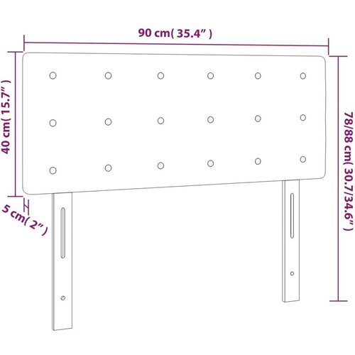 Uzglavlje krem 90x5x78/88 cm od umjetne kože Slike