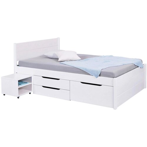 Linea Natura POSTELJA S PREDALOM 140 cm x 200 cm , bela Slike