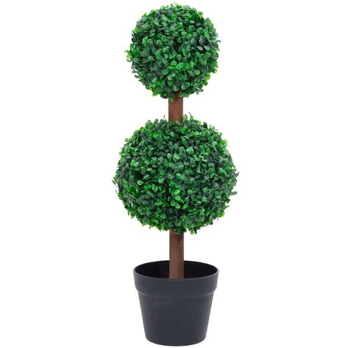 vidaXL Umetni pušpan z loncem okrogel zelene barve 60 cm Cene