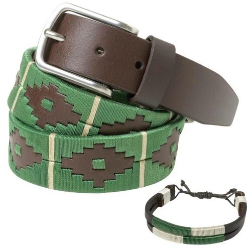 Pelpe Pasovi POLO Cintur&amp;oacute;n estilo argentino Verde Zelena Slike