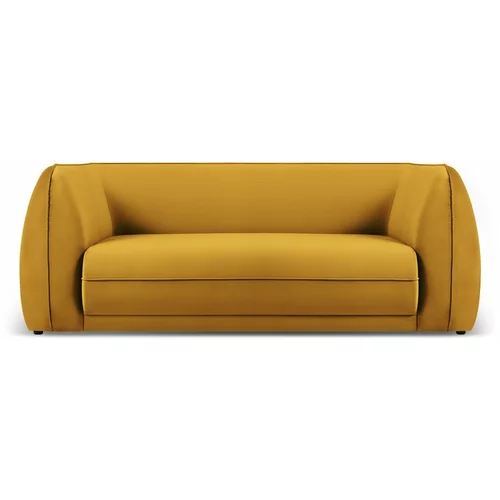Micadoni Home Žuta baršunasti sofa 190 cm Lando –