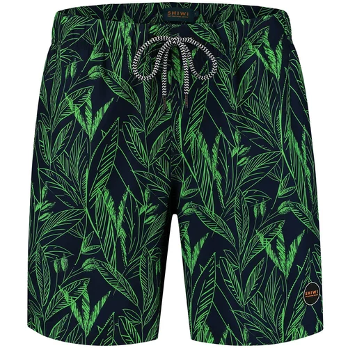 Shiwi Kratke kopalne hlače mornarska / neonsko zelena