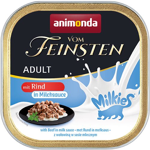 Animonda Varčno pakiranje Vom Feinsten Adult Milkies v omaki 64 x 100 g - Govedina v mlečni omaki Slike