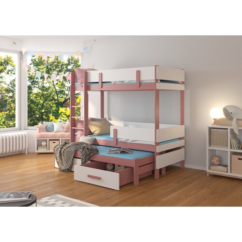 ADRK Trokrevetni dje�ji krevet ETAPO 103 cm - RU�I�ASTA-BIJELA Cijene