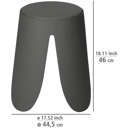 Wenko 26089100 - Stolica COMISO 44,5x46 cm antracitna Slike