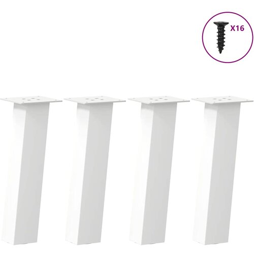 Furnova Noge za mizo za kavo 4 kosi bela 42 cm jeklo, (21912983) Slike