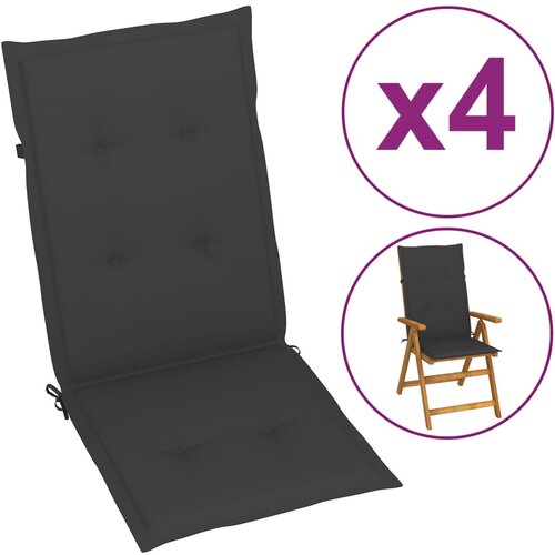 vidaXL Blazine za vrtne stole 4 kosi antracitne 120x50x3 cm Cene