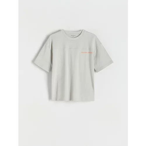 Reserved - Predimenzionirana pamučna majica kratkih rukava - light grey