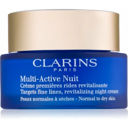 Clarins Multi-Active Night nočna revitalizacijska krema za drobne linije za normalno in suho kožo 50 ml