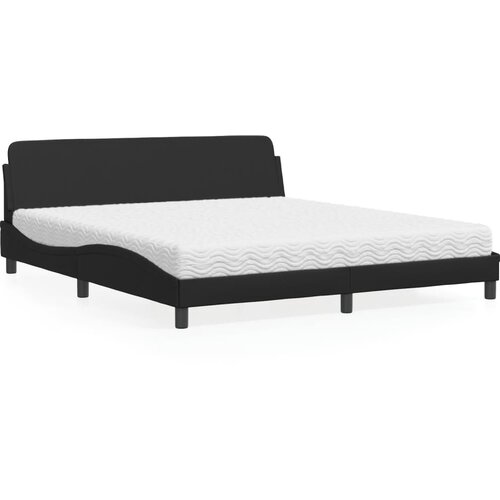  Krevet s madracem Dover crni 180 x 200 cm od umjetne kože Cene