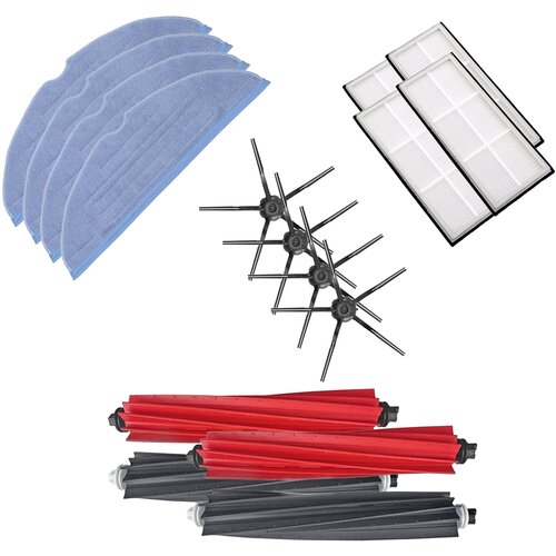  Ultra-pack s krpami in črnimi stranskimi krtačkami za Roborock S8 Slike