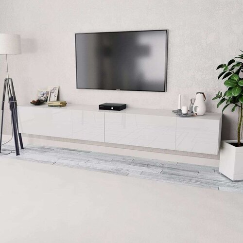 Sijaj TV ormarići od iverice 2 kom 120 x 40 x 34 cm bijeli visokog sjaja Cene