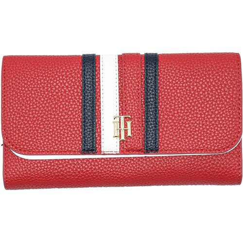 Tommy Hilfiger Denarnice TH Monogram Large Signature Wallet Rdeča Slike