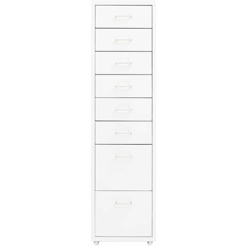 VidaXL mobilni ormarić za spise bijeli 28 x 41 x 109 cm metalni Slike