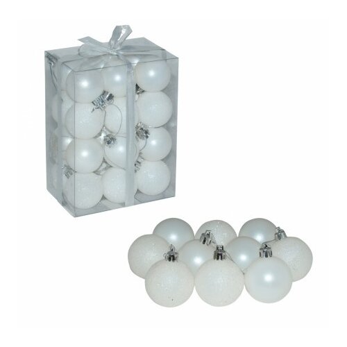  Kuglice 4cm 24kom bele ( 51-199000 ) Slike