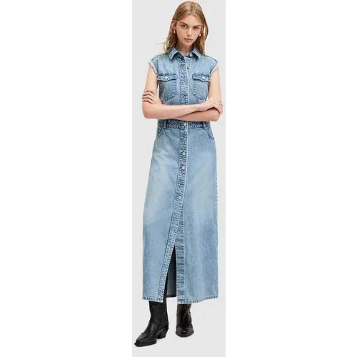 AllSaints Jeans obleka BLAIR DENIM DRESS W183DA