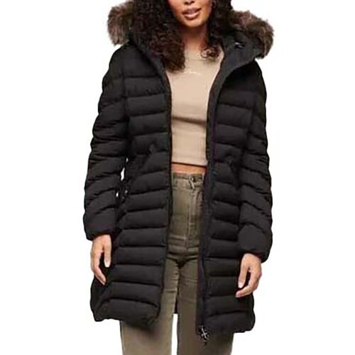 Superdry JAKNA FUJI FAUX FUR HOOD MID LENGTH ZA ŽENE Slike