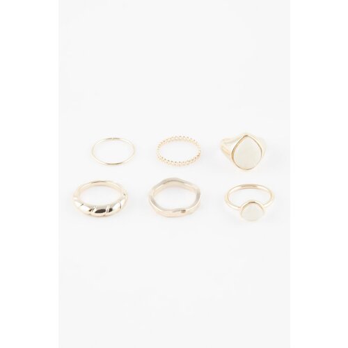 Defacto women's 6-Piece Gold Ring Cene