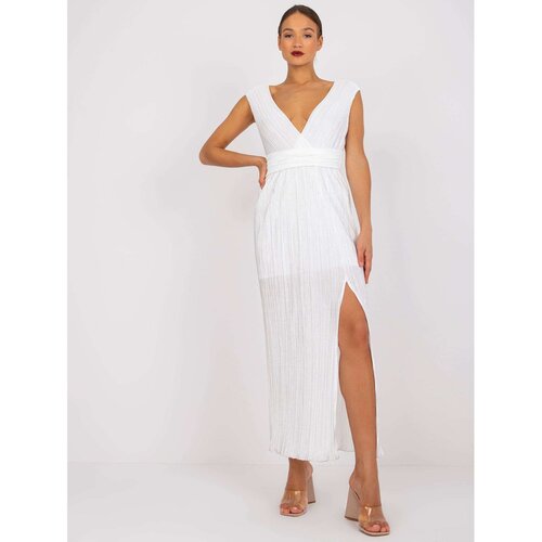 Fashion Hunters White pleated evening dress by Ewelina Cene
