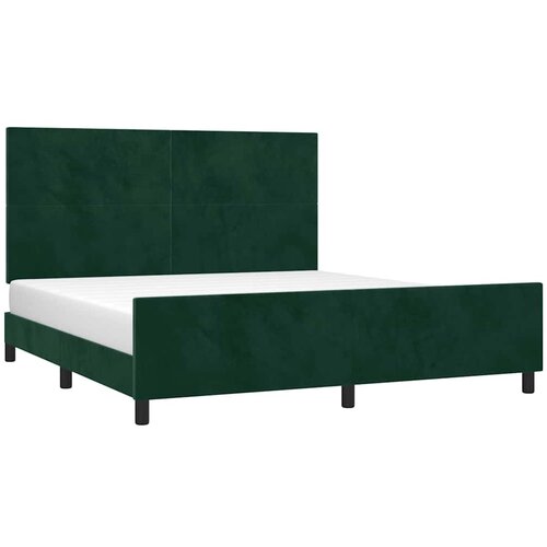  Okvir za krevet s uzglavljem tamnozeleni 180x200 cm bar&amp;scaron;unasti Slike