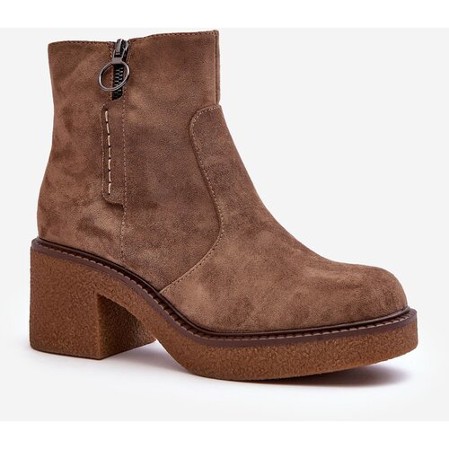 Kesi Women's brown Romella zipper boots Slike