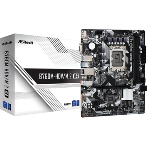 AsRock Matična ploča s1700 B760M-HDV/M.2 D4 90-MXBL40-A0UAYZ Crna Cene