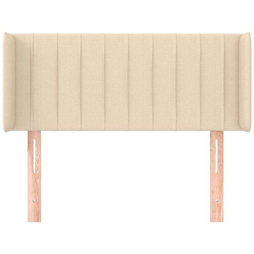  Uzglavlje s u&amp;scaron;ima krem 93x16x78/88 cm od tkanine Slike