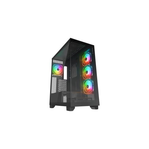 Kuci&scaron;te gaming RAMPAGE HYDRA V1 BLACK Type-C+USB3.0+USB2.0 4*ARGB Fan+Hub E-ATX Exclusive Gaming Cijene