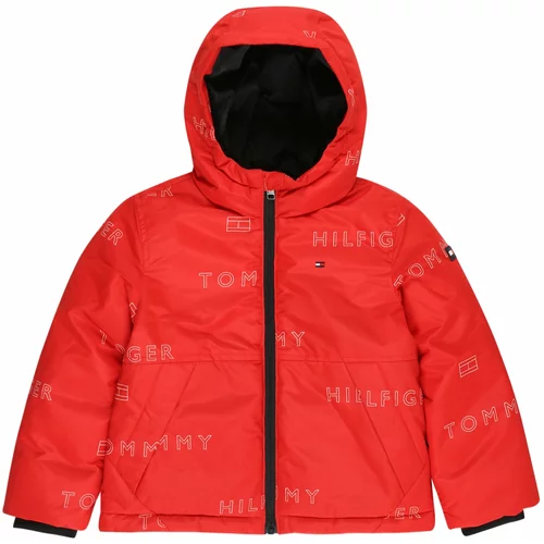 Tommy Hilfiger Prijelazna jakna crvena / bijela