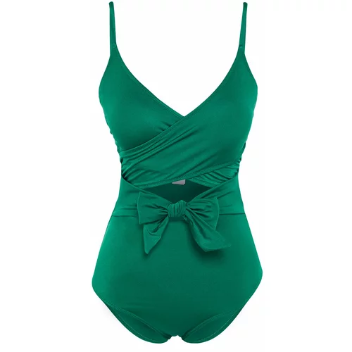 Trendyol Green Double Breasted Tie Swimsuit