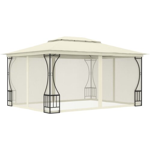 Paviljon Sjenica s mrežama 300 x 400 x 265 cm krem Cijene