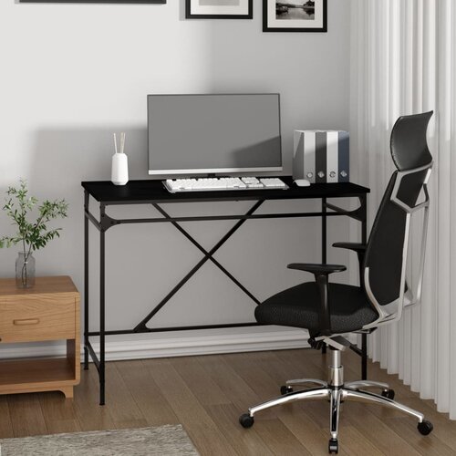 vidaXL Radni stol crni 100 x 50 x 75 cm konstruirano drvo i željezo Cijene