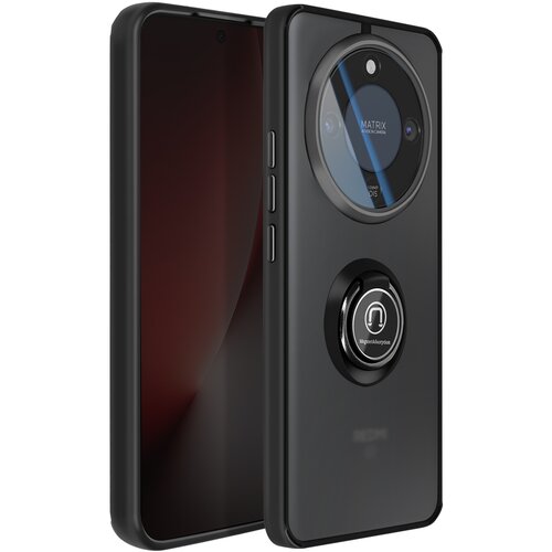 AVIZAR Ovitek za Honor Magic 8 Lite, dvomaterialna zaščita z magnetnim obročkom, Črna, (5000190407) Cene