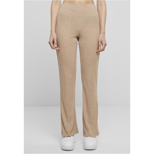 Urban Classics Women&amp;#039;s ribbed trousers beige Slike