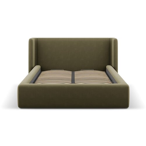 Windsor &amp;amp; Co Sofas Zelena oblazinjena zakonska postelja s prostorom za shranjevanje z letvenim dnom 180x200 cm Jason &amp;ndash; Slike